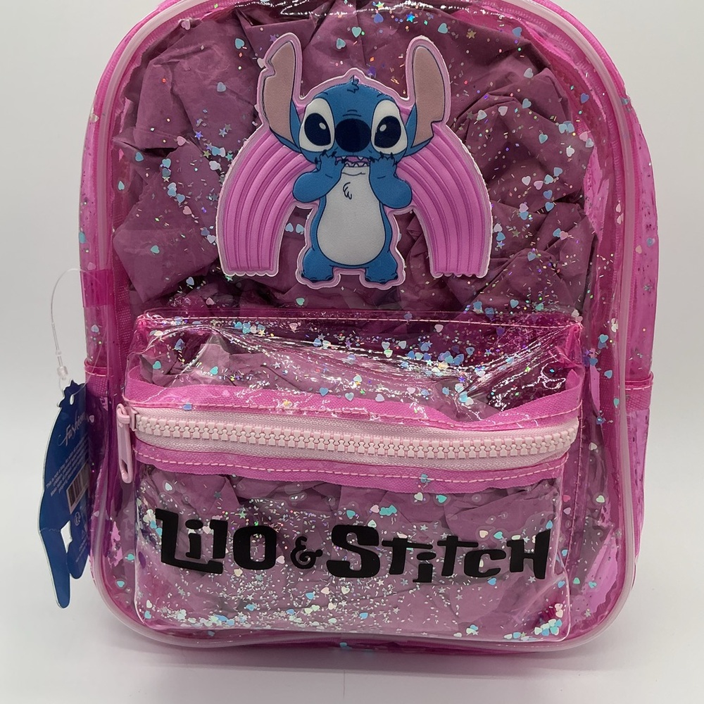 Lilo & Stitch Glitter Pink Backpack